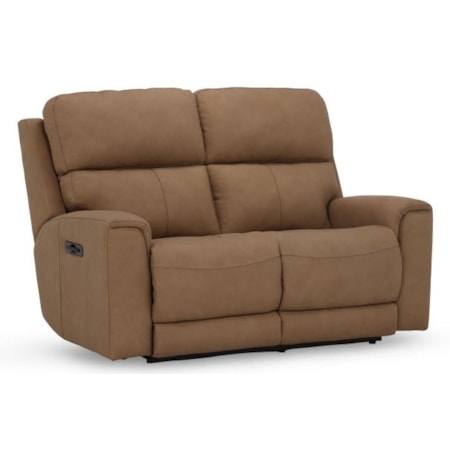 Leather Power Loveseat