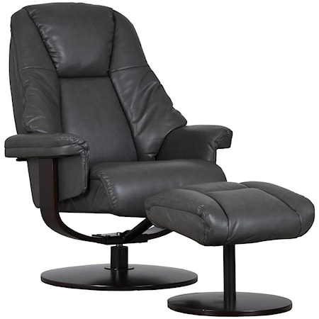 Push Back Chair and Ottoman