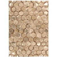 5'3" X 7'5" Amber/Gold Rectangle Rug