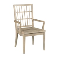Contemporary Symmetry Solid Wood Arm Chair