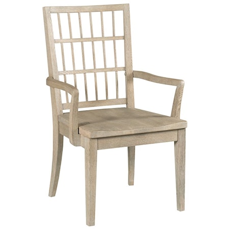 Contemporary Symmetry Solid Wood Arm Chair