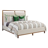 Transitional California King Upholstered Bed