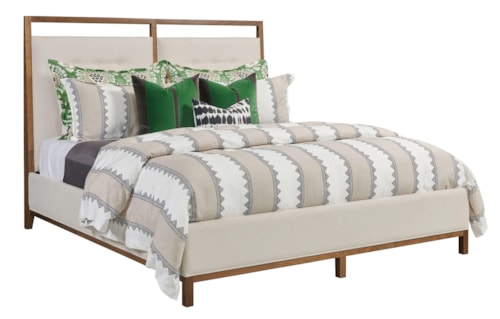 Transitional King Upholstered Bed