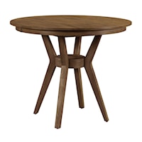 44" Round Solid Wood Counter Height Dining Table with Modern Tapered Wood Base