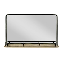 Westwood Landscape Mirror with Metal Gallery Shelf