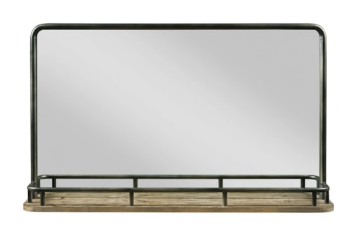 Westwood Landscape Mirror with Metal Gallery Shelf