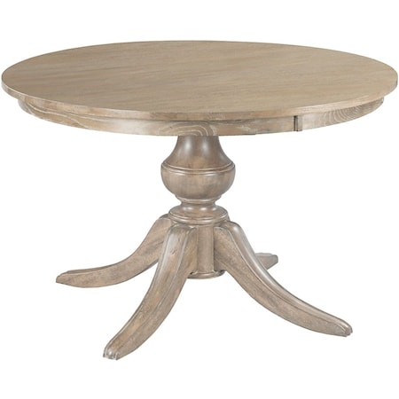 44" Round Dining Table w/ Wood Base
