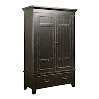 Simmons Rustic Armoire with Adjustable Shelves