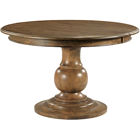 Traditional Solid Wood Whitson Round Pedestal Dining Table