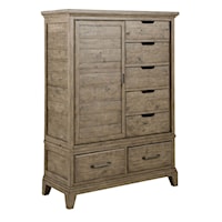 Wheeler Solid Wood Chest with Sliding Door and Seven Drawers