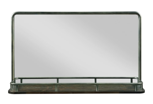Westwood Landscape Mirror with Metal Gallery Shelf