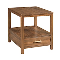 Transitional End Table with Storage