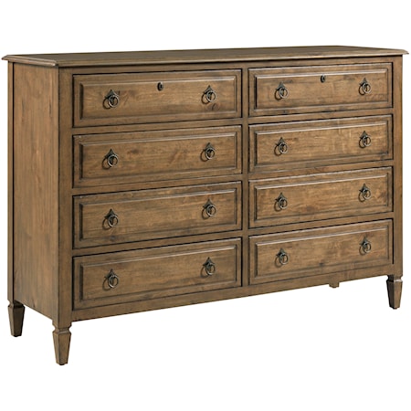 Traditional Solid Wood 8-Drawer Master Chest