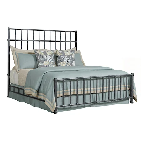 Industrial Sylvan Queen Metal Bed