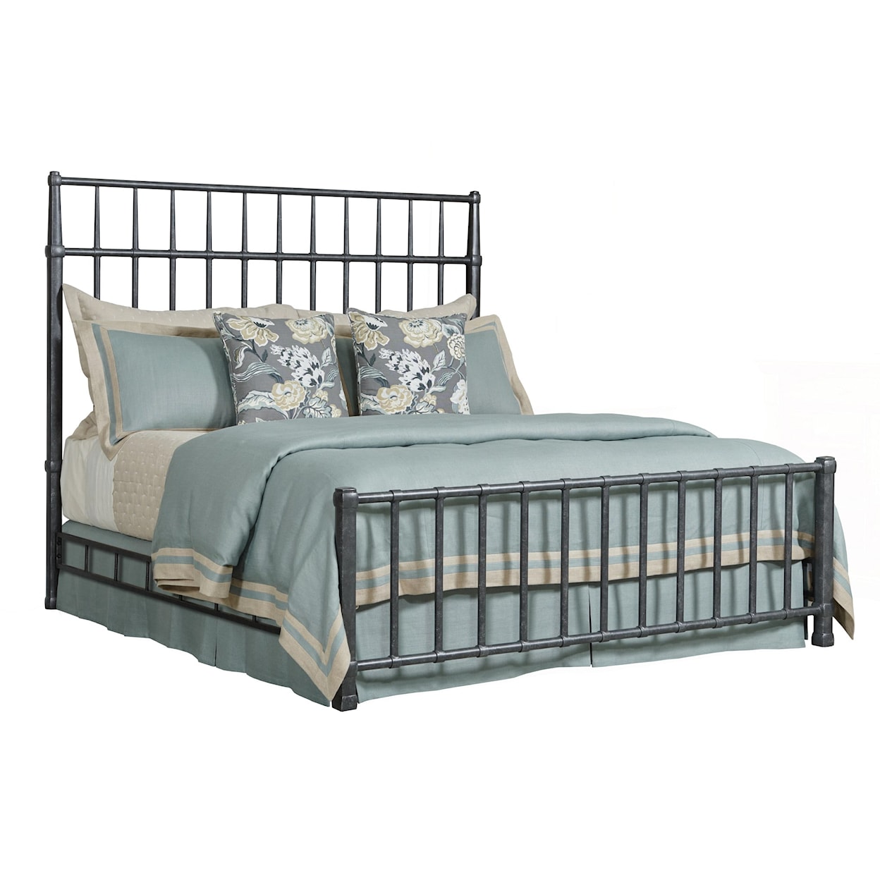 Kincaid Furniture Ansley Sylvan Queen Metal Bed Complete