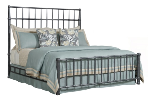 Transitional King Metal Bed