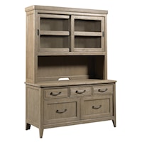 Barlow Office Storage Credenza with Hutch