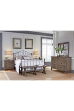 Kincaid Furniture Foundry Queen Rustic Panel Bed with Storage Footboard