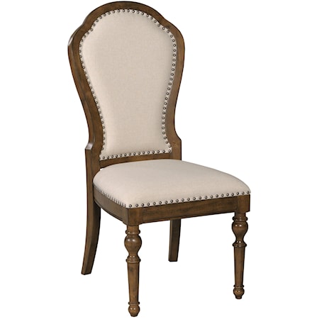 Traditional Kirkman Upholstered Back Side Chair