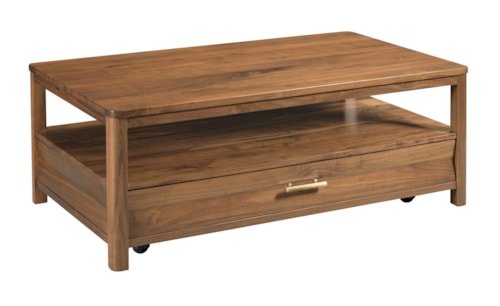 Transitional Coffee Table with Storage