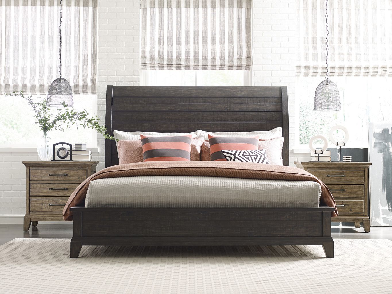 Kincaid Furniture Plank Road Eastburn Sleigh King Bed