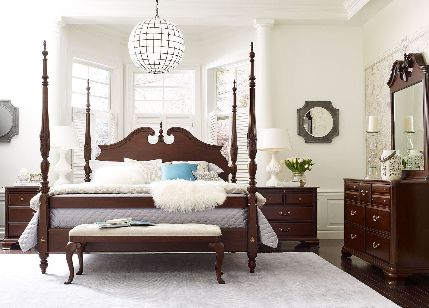 Rice Carved Bed 5/0 Queen Package