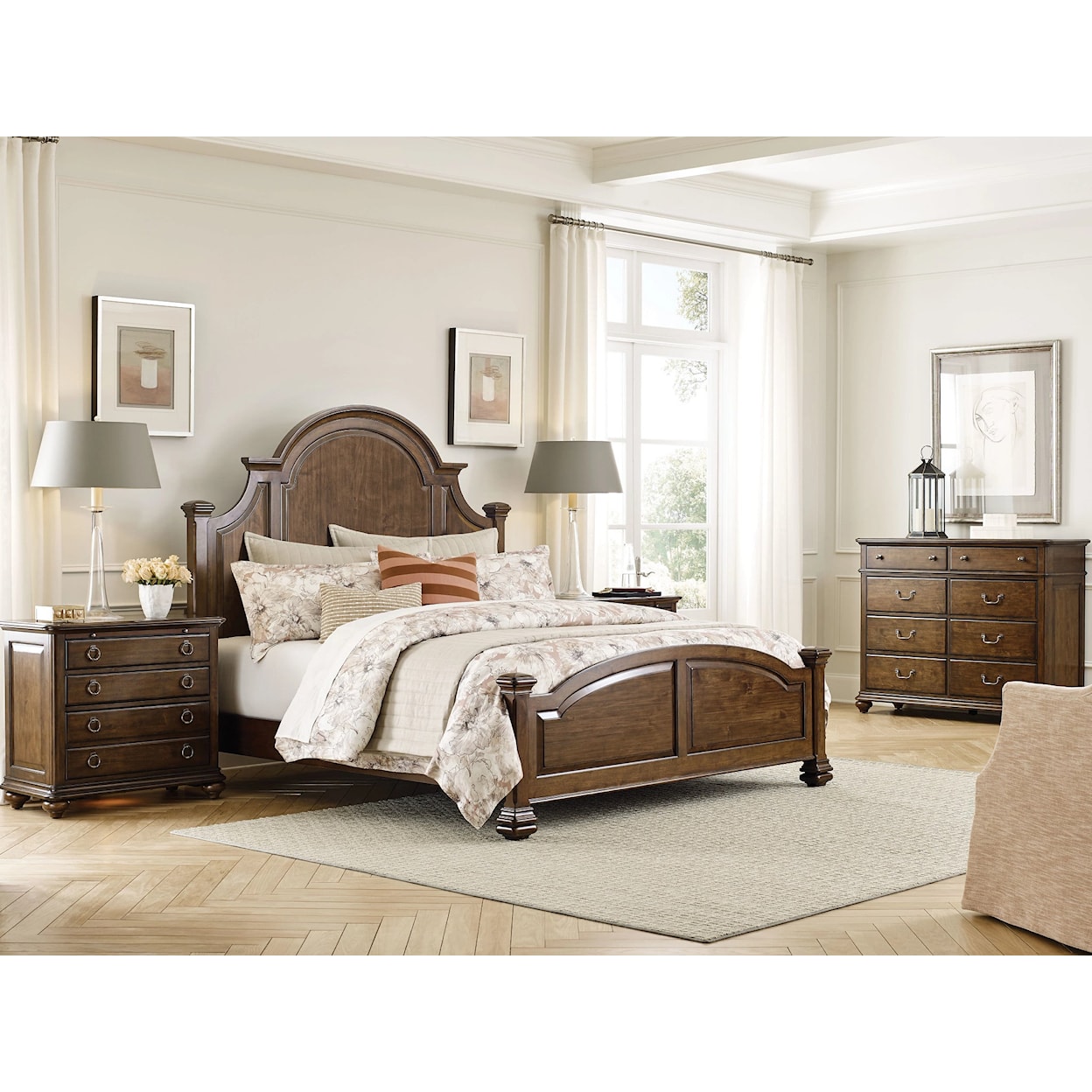 Kincaid Furniture Commonwealth Allenby Queen Panel Bed - Complete