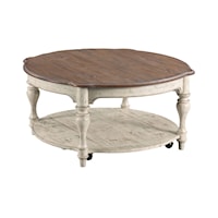 Bolton Round Cocktail Table with Hidden Casters