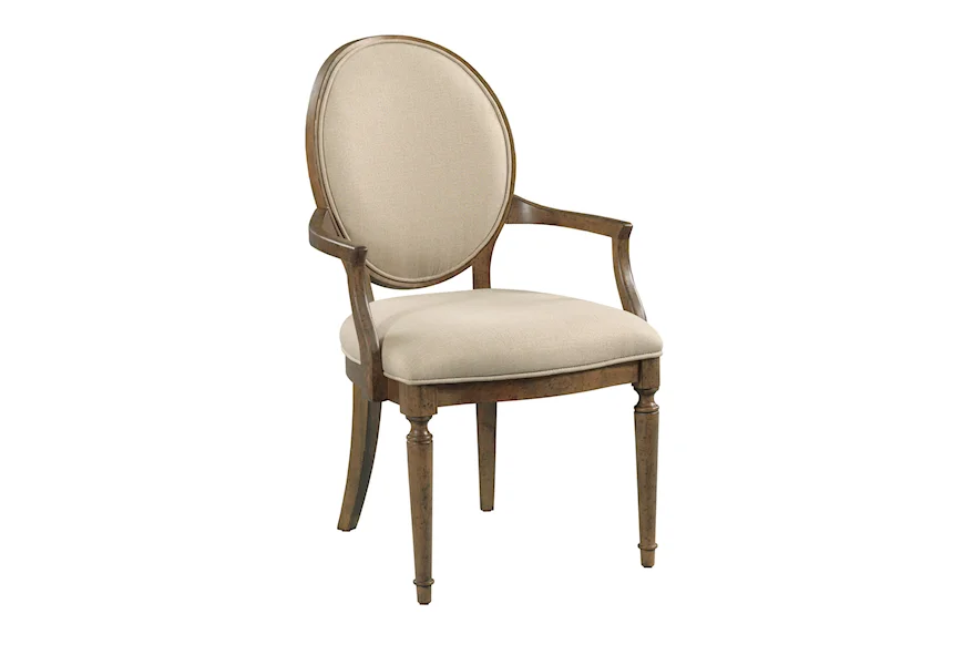 Ansley Cecil Oval Back Uph Arm Chair by Kincaid Furniture at Jacksonville Furniture Mart