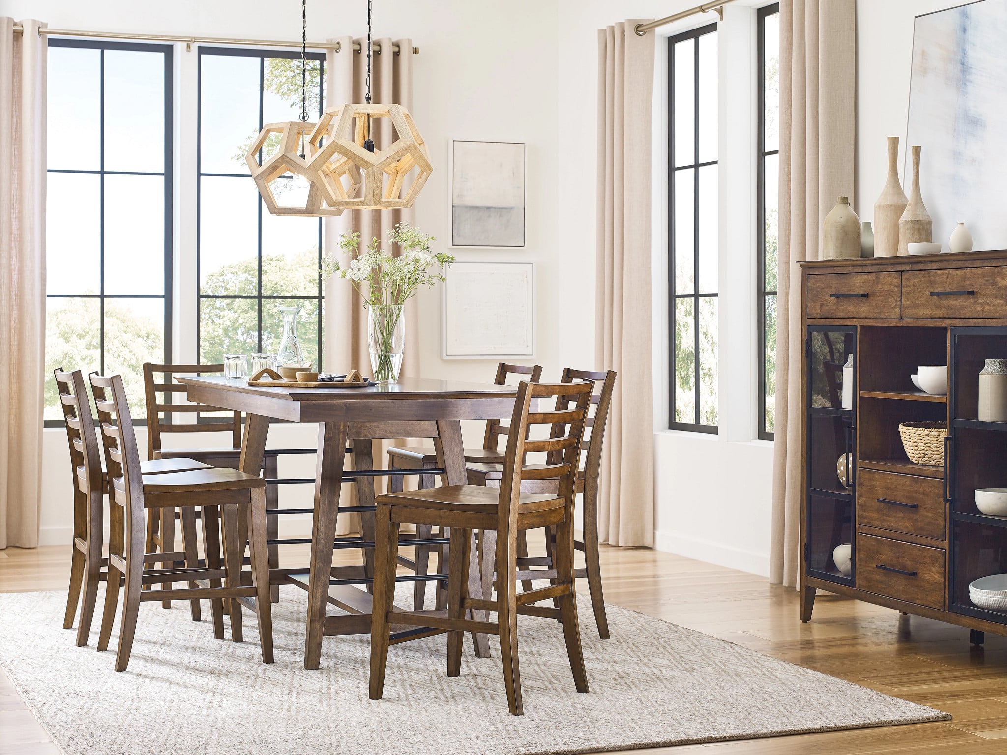 Zane Counter Height Trestle Table