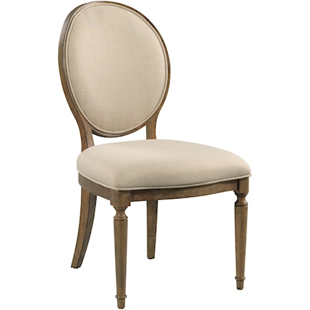 Traditional Cecil Oval Back Uph Side Chair