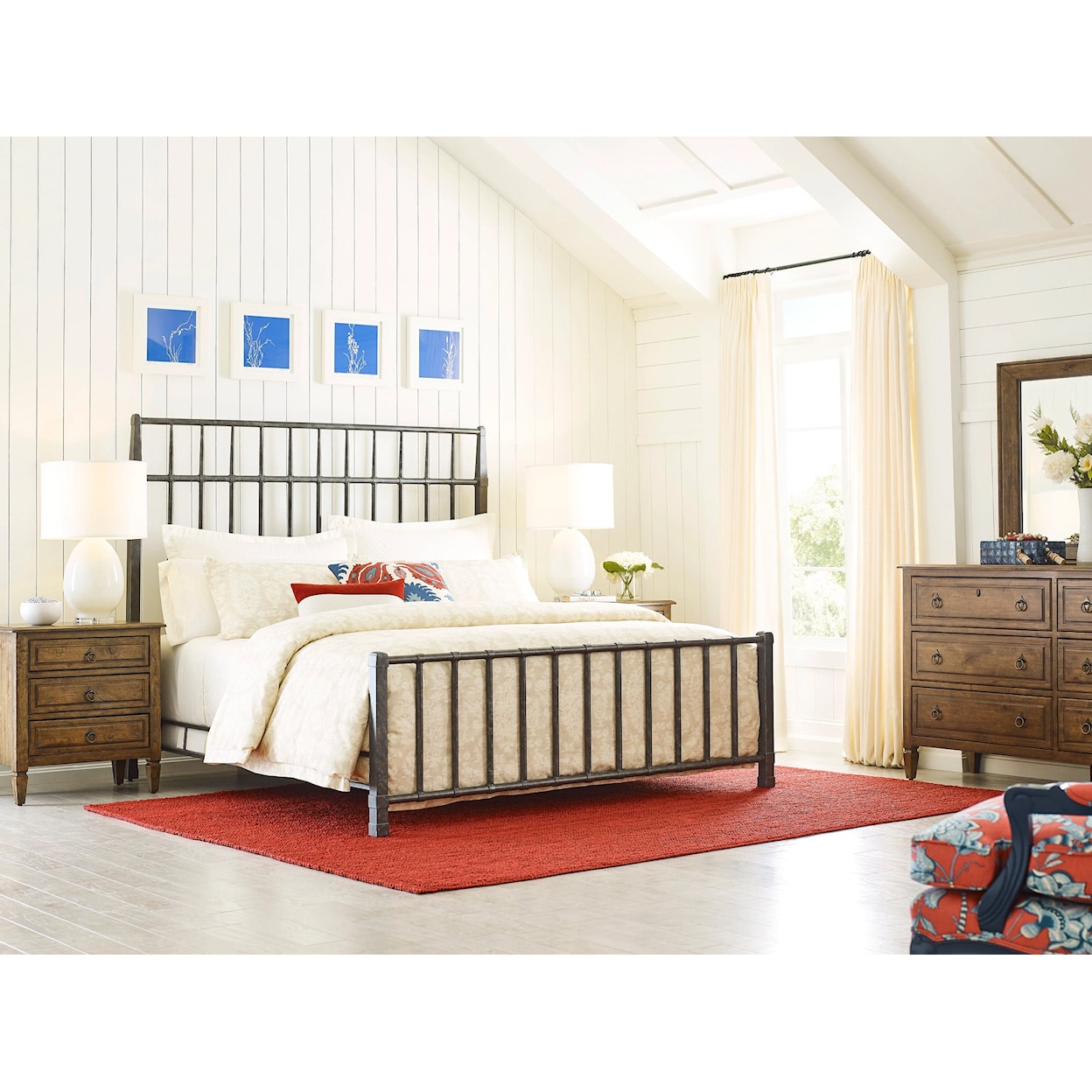 Kincaid Furniture Ansley Sylvan Queen Metal Bed Complete