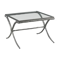Transitional Glass Top Coffee Table