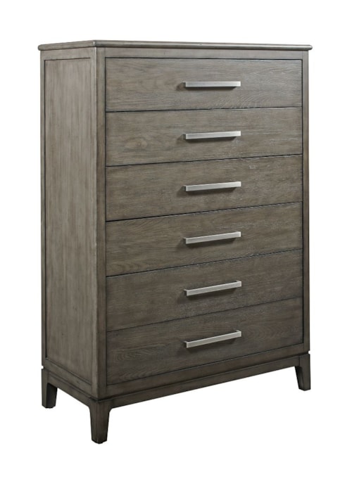 Caitlin 6-Drawer Solid Wood Chest with Wood Dividers
