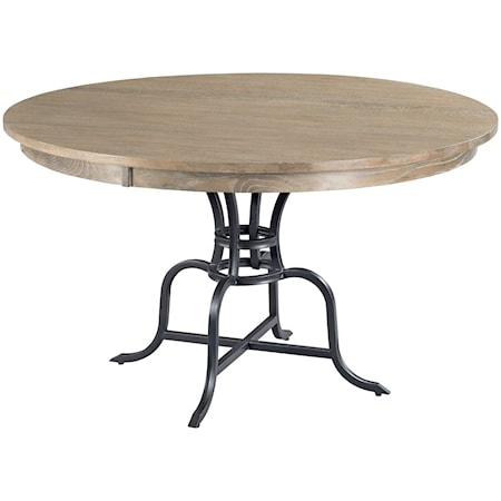54" Round Dining Table  w/ Metal Base