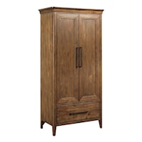 Transitional Armoire with Adjustable Shelves