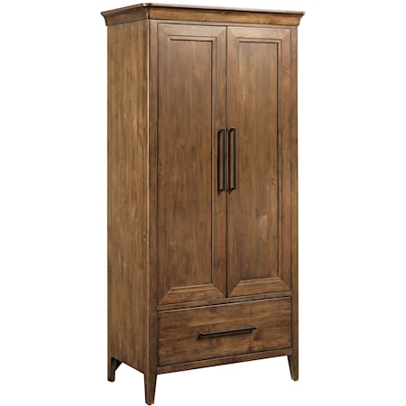 Transitional Armoire with Adjustable Shelves