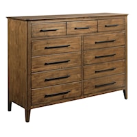 Transitional 11-Drawer Dresser