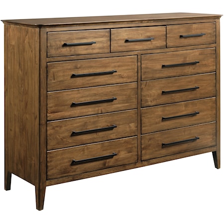 Transitional 11-Drawer Dresser