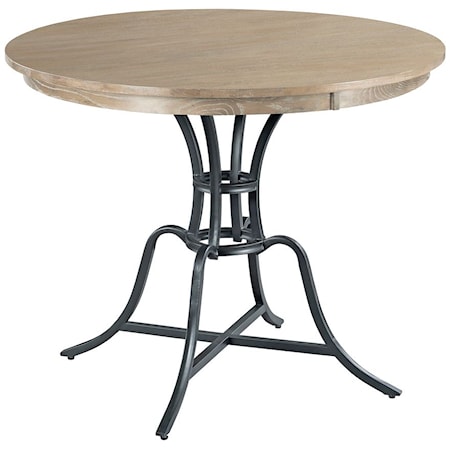 44" Round Counter Height Table w/ Metal Base