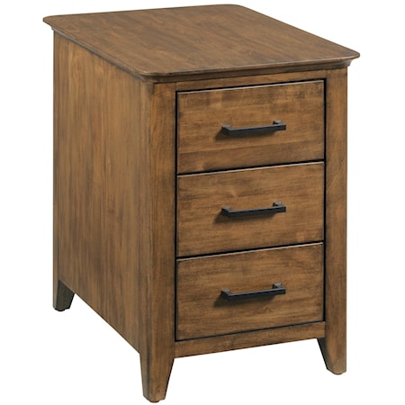 Transitional 3-Drawer Chairside Table