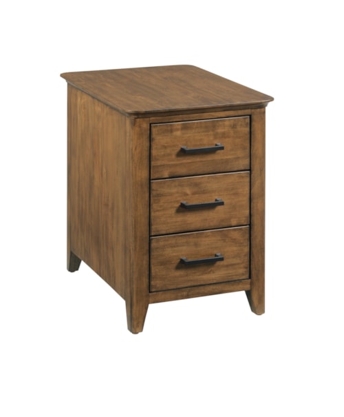 Transitional 3-Drawer Chairside Table
