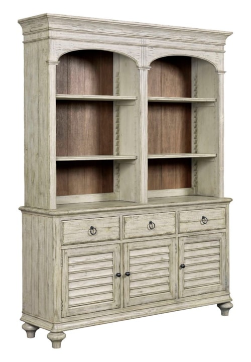 Hastings Open Hutch and Buffet with Adjustable Shelves