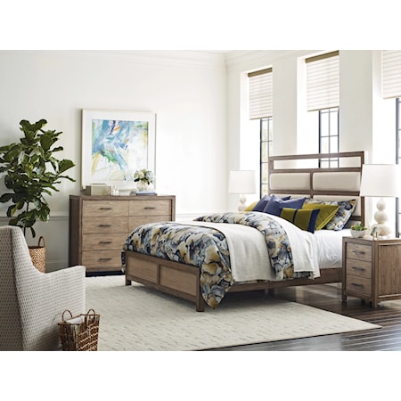 Wyatt Cal King Upholstered Bed - Complete