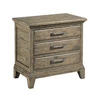 Blair Three Drawer Nightstand with Night Light and Electrical Outlet