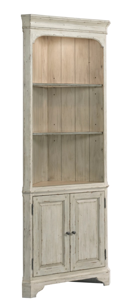 Azalia Corner Bookshelf with Built In Lighting