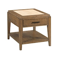 Rustic End Table with Storage