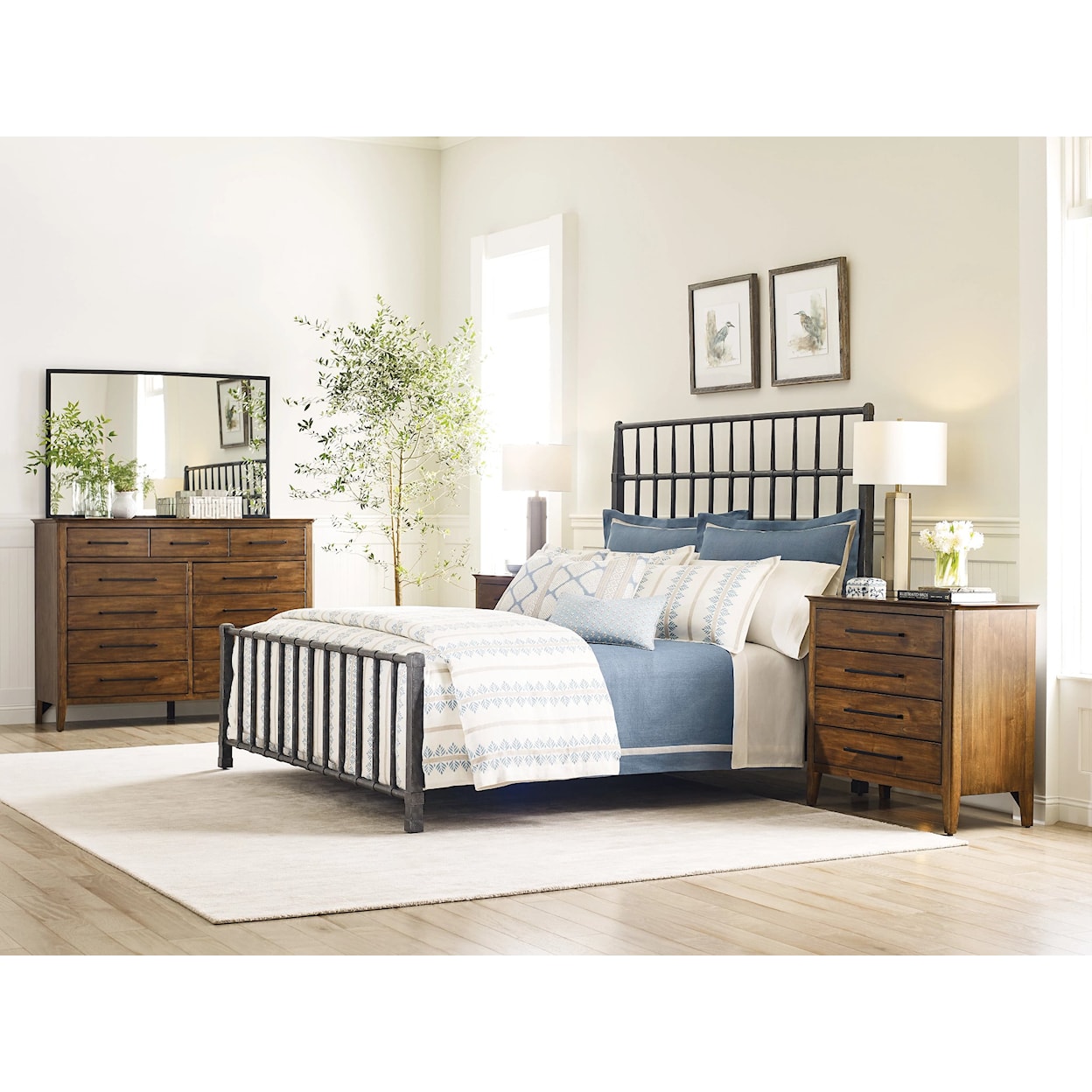 Kincaid Furniture Abode Sylvan King Metal Bed Complete