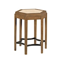 Rustic Hexagon-Shaped Chairside Table