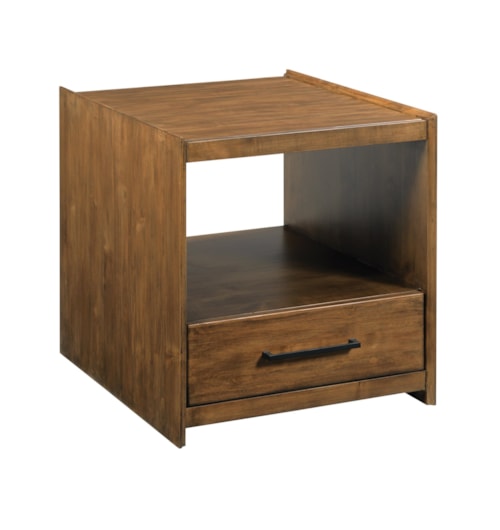 Transitional Drawer End Table
